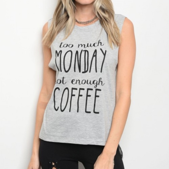 . Tops - "MONDAY" GRAPHIC TANK TOP